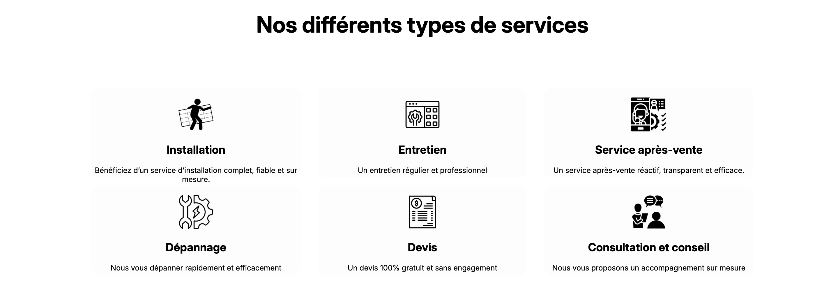 Section services Kaleni Confort